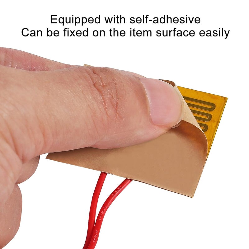 XIITIA 15pcs 30mmx40mm Film Heater Plate Adhesive Pad, PI Heating Elements Film 5V 1W Strip Heater Adhesive Polyimide Heater Plate (5V 1W 30mmx40mm) - Image 5